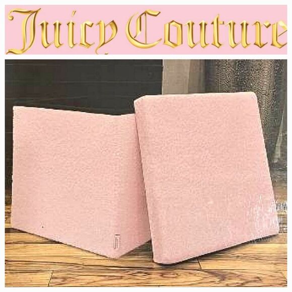 Juicy Couture Home Luxe Sherpa Lidded Collapsible Decorative Storage Cube - Picture 1 of 5